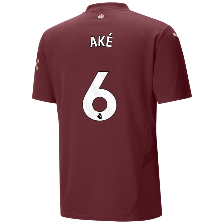 Gyermek Nathan Ake #6 Gesztenyebarna Harmadik Számú Jersey 2024/25 Mez Póló Ing