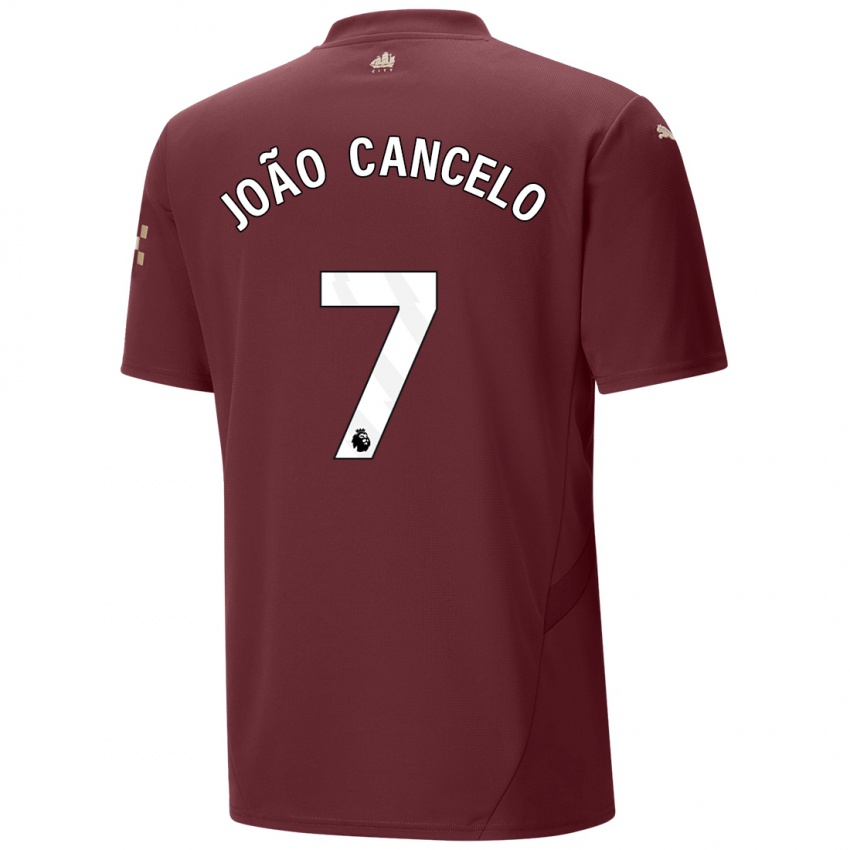 Gyermek Joao Cancelo #7 Gesztenyebarna Harmadik Számú Jersey 2024/25 Mez Póló Ing