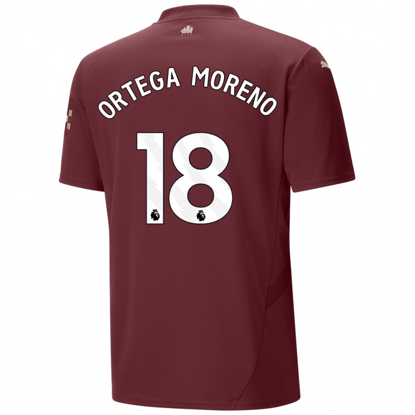 Gyermek Stefan Ortega Moreno #18 Gesztenyebarna Harmadik Számú Jersey 2024/25 Mez Póló Ing