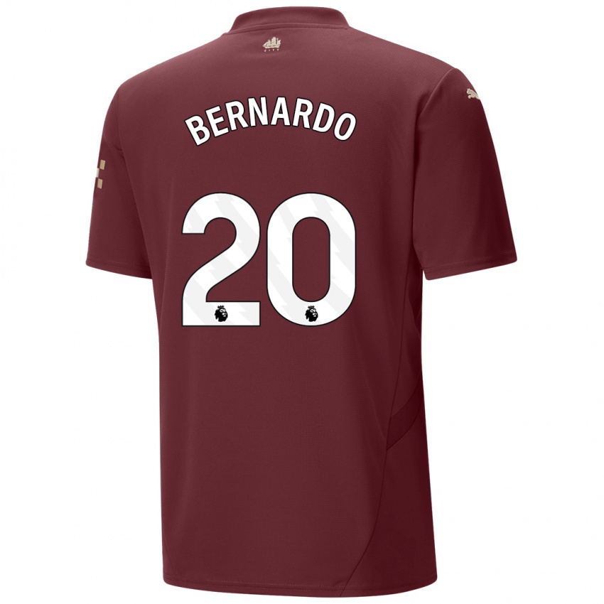 Gyermek Bernardo Silva #20 Gesztenyebarna Harmadik Számú Jersey 2024/25 Mez Póló Ing