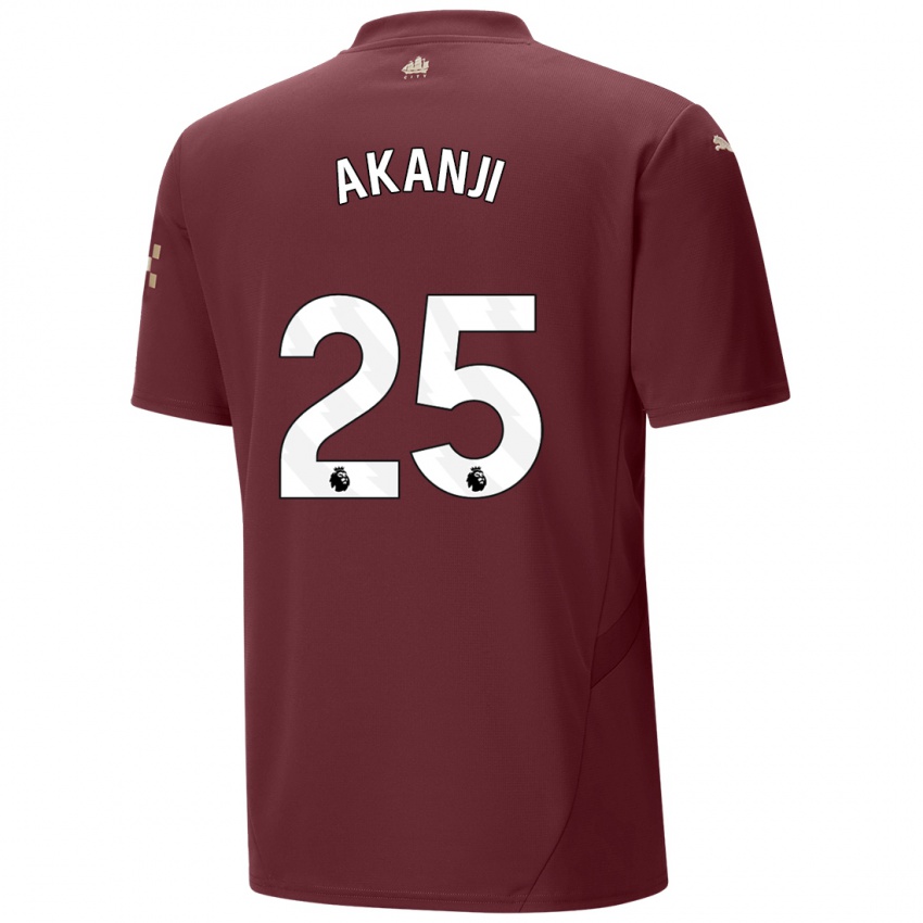 Gyermek Manuel Akanji #25 Gesztenyebarna Harmadik Számú Jersey 2024/25 Mez Póló Ing