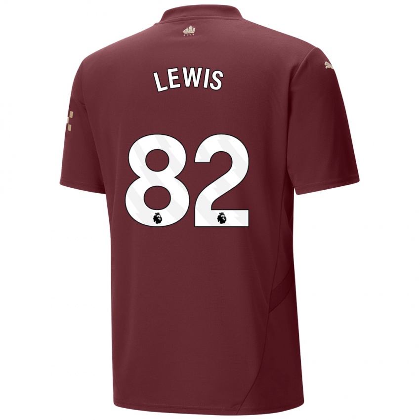 Gyermek Rico Lewis #82 Gesztenyebarna Harmadik Számú Jersey 2024/25 Mez Póló Ing