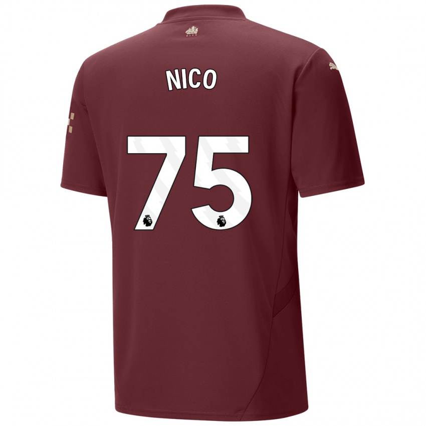 Gyermek Nico O'reilly #75 Gesztenyebarna Harmadik Számú Jersey 2024/25 Mez Póló Ing