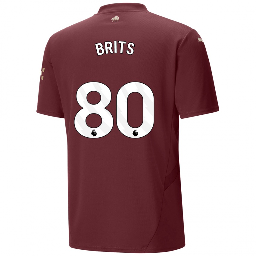 Gyermek Spike Brits #80 Gesztenyebarna Harmadik Számú Jersey 2024/25 Mez Póló Ing