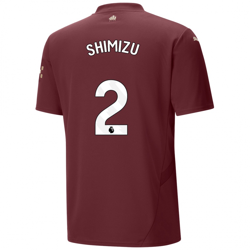 Gyermek Risa Shimizu #2 Gesztenyebarna Harmadik Számú Jersey 2024/25 Mez Póló Ing