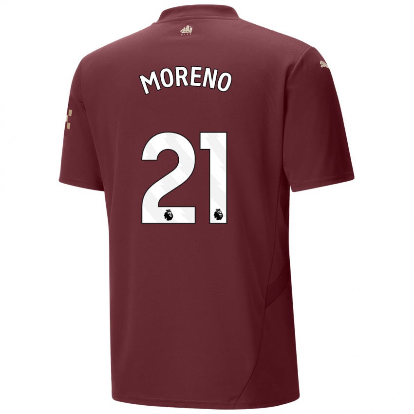 Gyermek Marlos Moreno #21 Gesztenyebarna Harmadik Számú Jersey 2024/25 Mez Póló Ing