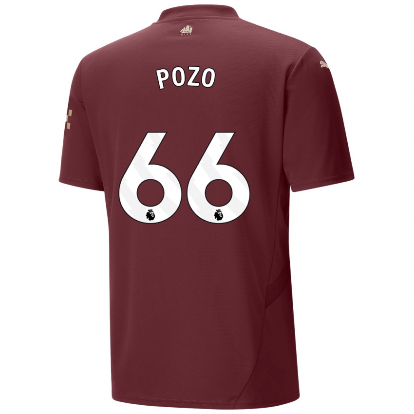 Gyermek Iker Pozo #66 Gesztenyebarna Harmadik Számú Jersey 2024/25 Mez Póló Ing