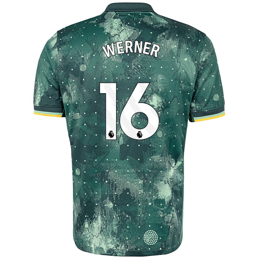 Gyermek Timo Werner #16 Menta Zöld Harmadik Számú Jersey 2024/25 Mez Póló Ing