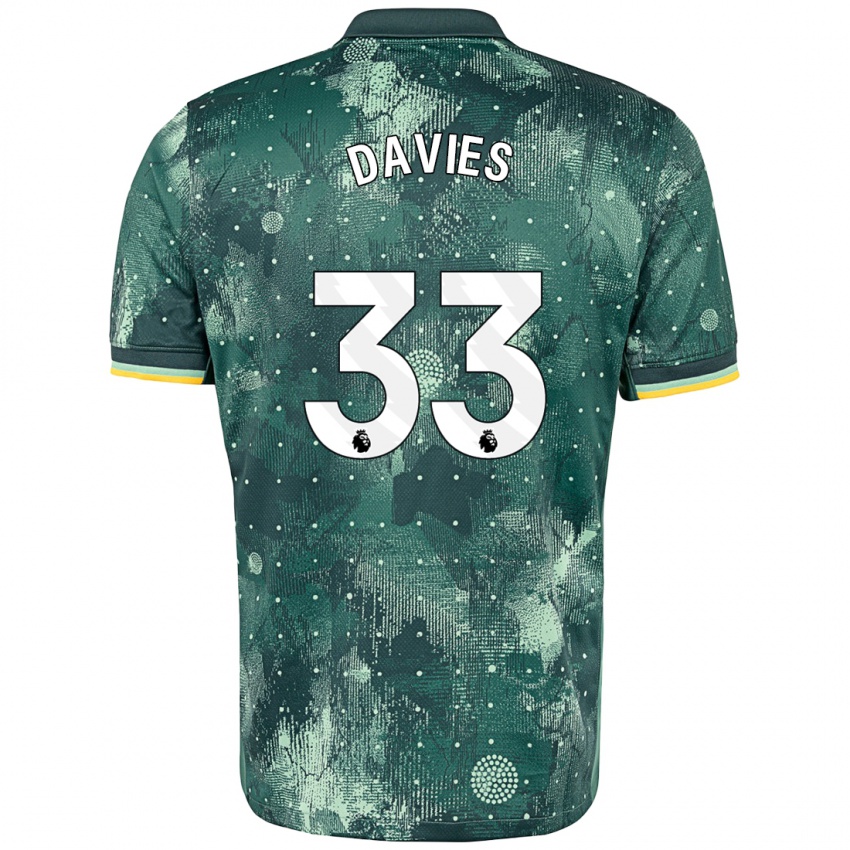 Gyermek Ben Davies #33 Menta Zöld Harmadik Számú Jersey 2024/25 Mez Póló Ing