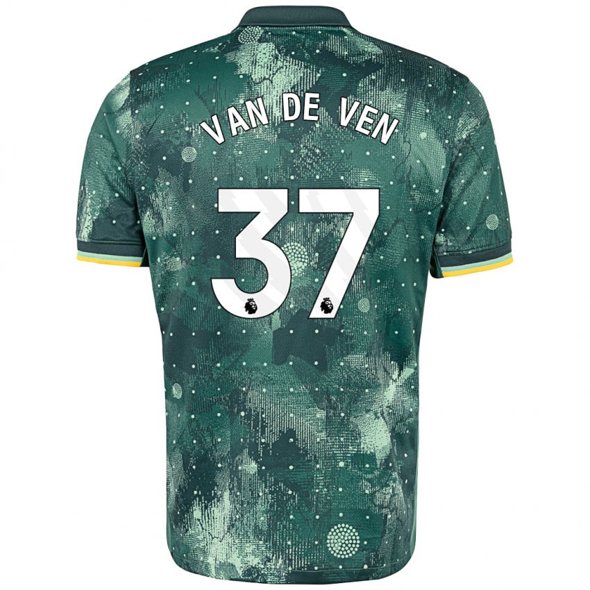 Gyermek Micky Van De Ven #37 Menta Zöld Harmadik Számú Jersey 2024/25 Mez Póló Ing