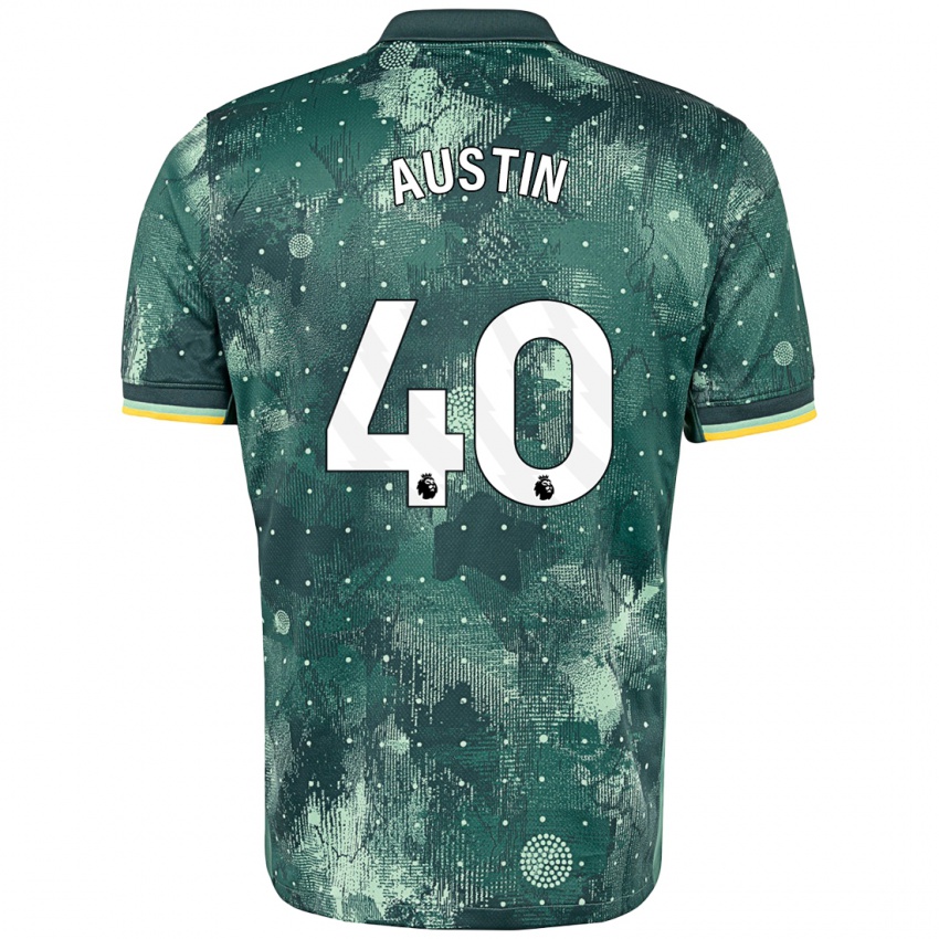 Gyermek Brandon Austin #40 Menta Zöld Harmadik Számú Jersey 2024/25 Mez Póló Ing