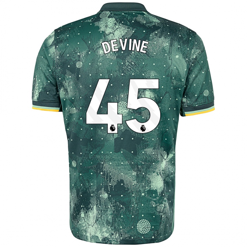 Gyermek Alfie Devine #45 Menta Zöld Harmadik Számú Jersey 2024/25 Mez Póló Ing