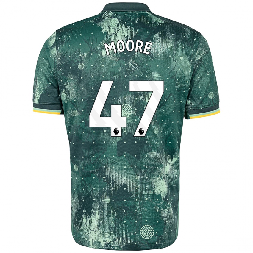 Gyermek Mikey Moore #47 Menta Zöld Harmadik Számú Jersey 2024/25 Mez Póló Ing