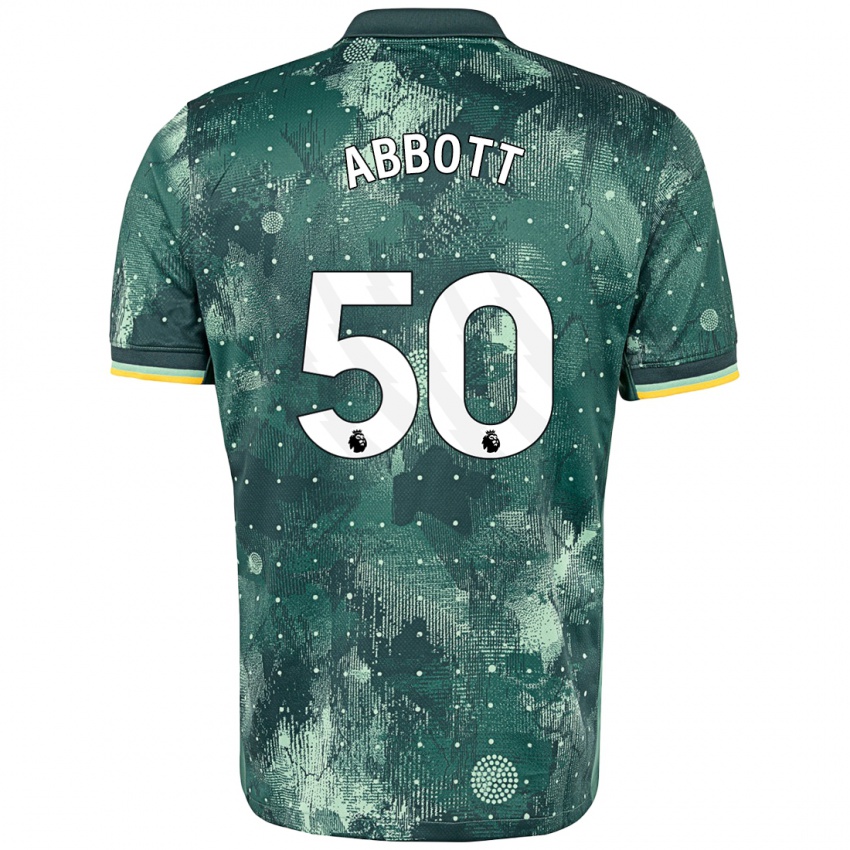 Gyermek George Abbott #50 Menta Zöld Harmadik Számú Jersey 2024/25 Mez Póló Ing