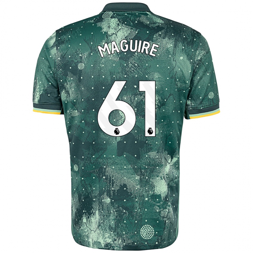 Gyermek Aaron Maguire #61 Menta Zöld Harmadik Számú Jersey 2024/25 Mez Póló Ing