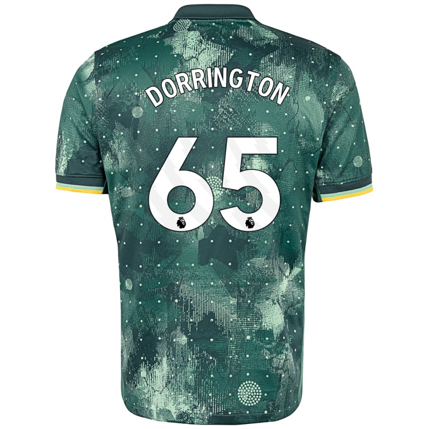 Gyermek Alfie Dorrington #65 Menta Zöld Harmadik Számú Jersey 2024/25 Mez Póló Ing