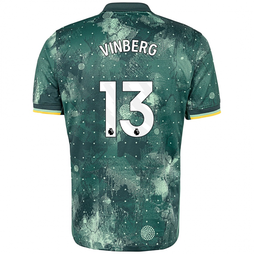 Gyermek Matilda Vinberg #13 Menta Zöld Harmadik Számú Jersey 2024/25 Mez Póló Ing