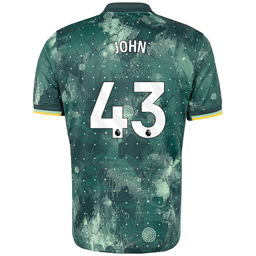 Gyermek Nile John #43 Menta Zöld Harmadik Számú Jersey 2024/25 Mez Póló Ing