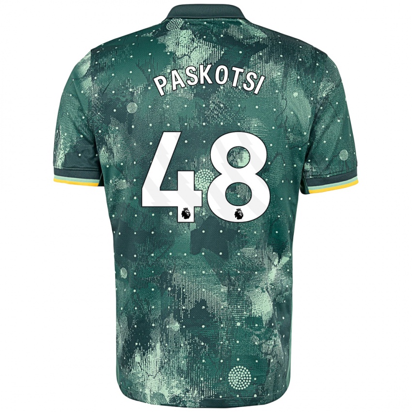 Gyermek Maksim Paskotsi #48 Menta Zöld Harmadik Számú Jersey 2024/25 Mez Póló Ing