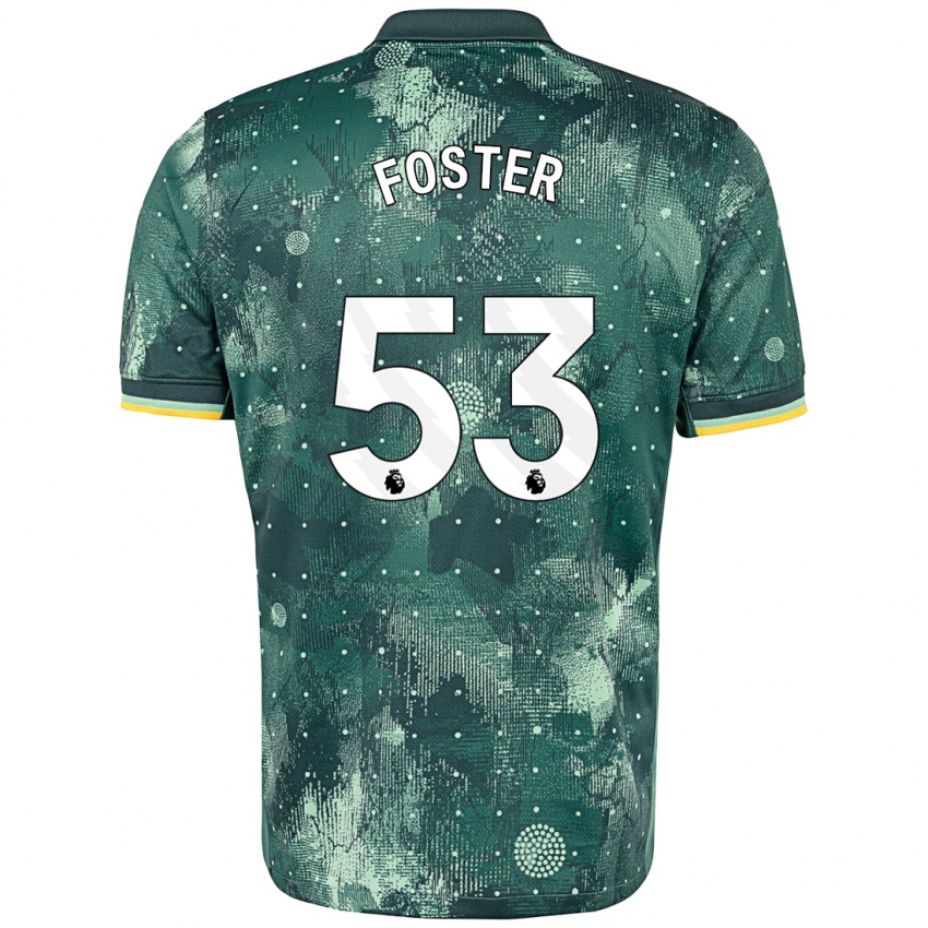 Gyermek Brooklyn Lyons Foster #53 Menta Zöld Harmadik Számú Jersey 2024/25 Mez Póló Ing