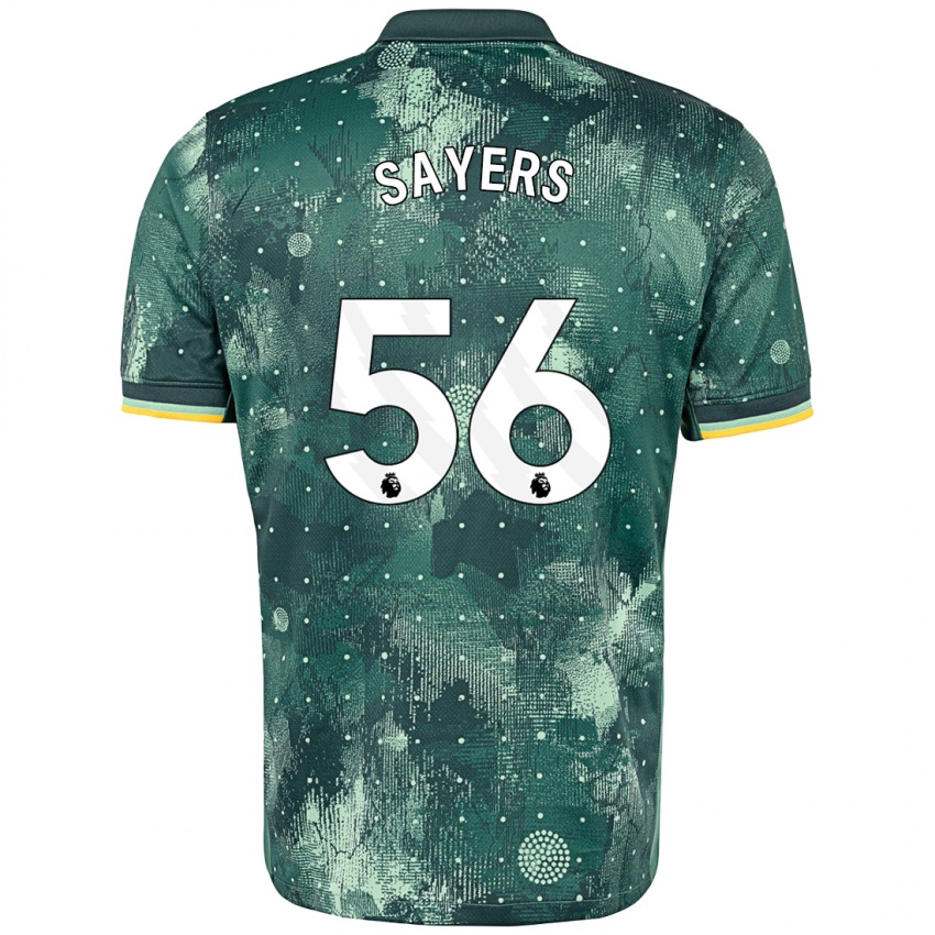 Gyermek Charlie Sayers #56 Menta Zöld Harmadik Számú Jersey 2024/25 Mez Póló Ing