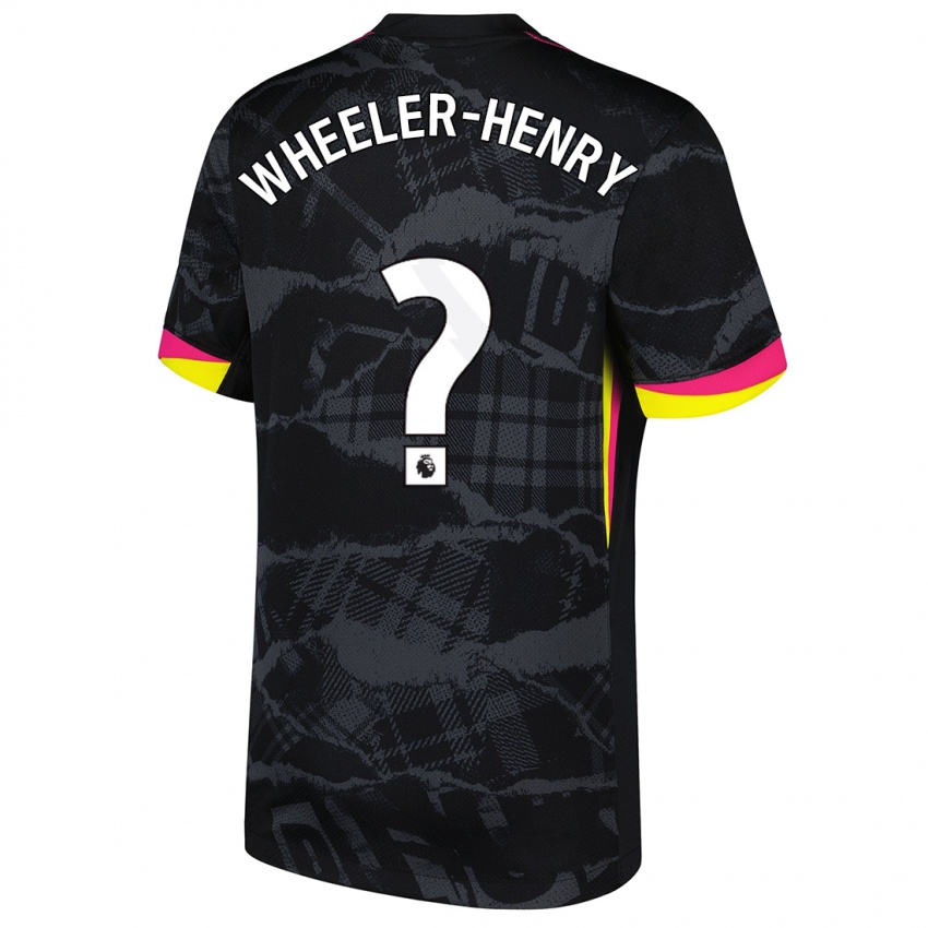 Gyermek Joseph Wheeler-Henry #0 Fekete Rózsaszín Harmadik Számú Jersey 2024/25 Mez Póló Ing