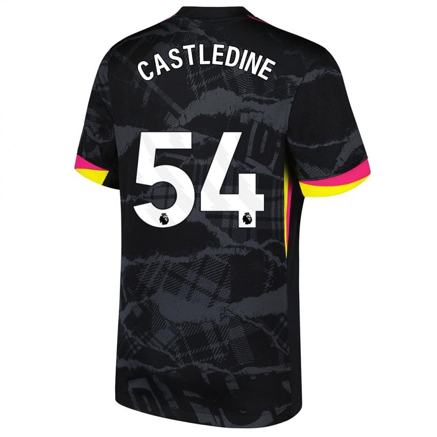 Gyermek Leo Castledine #54 Fekete Rózsaszín Harmadik Számú Jersey 2024/25 Mez Póló Ing