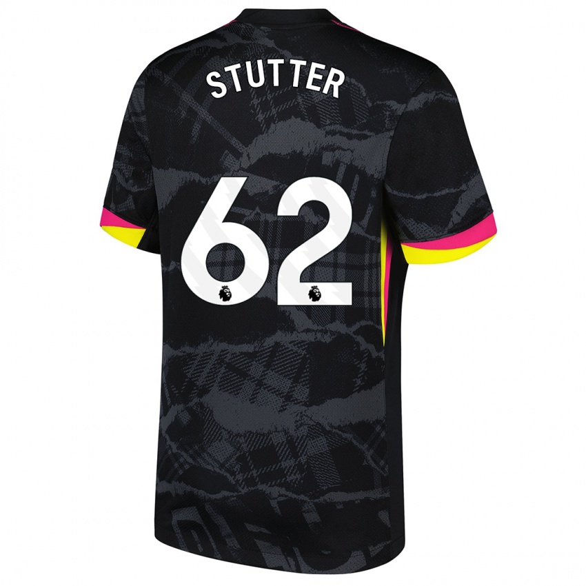 Gyermek Ronnie Stutter #62 Fekete Rózsaszín Harmadik Számú Jersey 2024/25 Mez Póló Ing