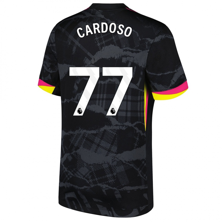 Gyermek Leo Cardoso #77 Fekete Rózsaszín Harmadik Számú Jersey 2024/25 Mez Póló Ing