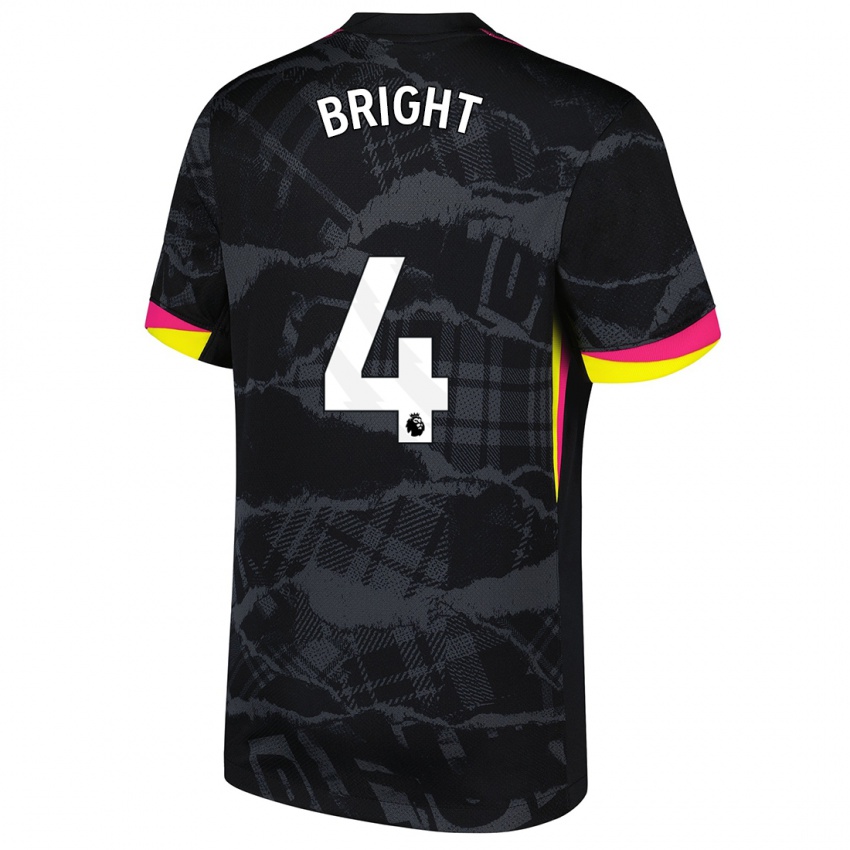 Gyermek Millie Bright #4 Fekete Rózsaszín Harmadik Számú Jersey 2024/25 Mez Póló Ing