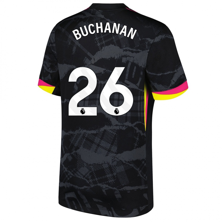 Gyermek Kadeisha Buchanan #26 Fekete Rózsaszín Harmadik Számú Jersey 2024/25 Mez Póló Ing