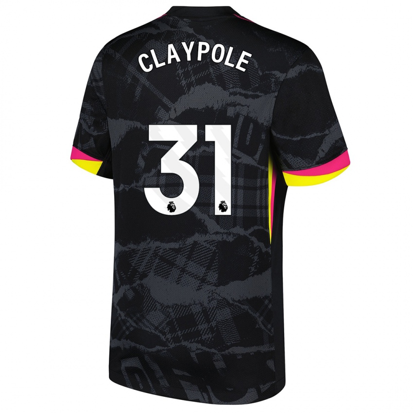 Gyermek Aimee Claypole #31 Fekete Rózsaszín Harmadik Számú Jersey 2024/25 Mez Póló Ing