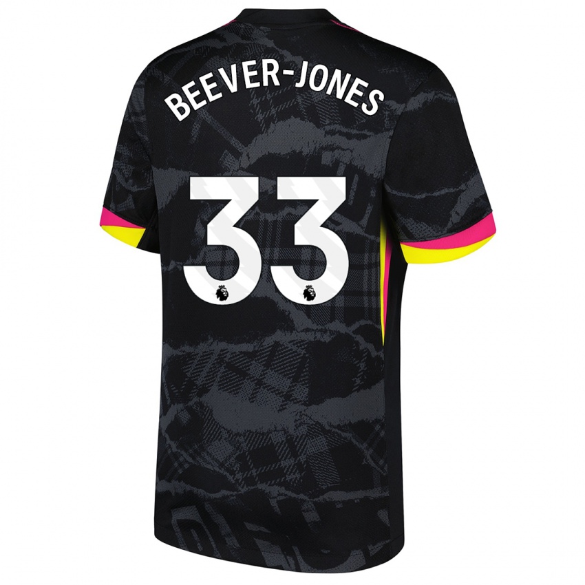 Gyermek Aggie Beever-Jones #33 Fekete Rózsaszín Harmadik Számú Jersey 2024/25 Mez Póló Ing