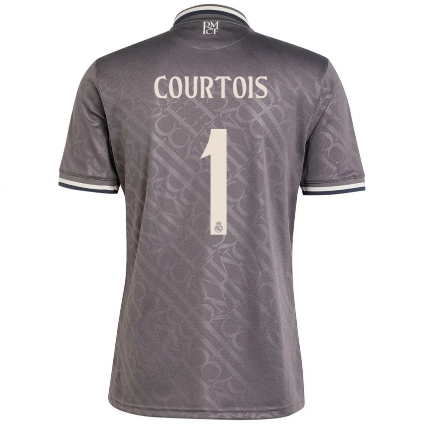 Gyermek Thibaut Courtois #1 Faszén Harmadik Számú Jersey 2024/25 Mez Póló Ing