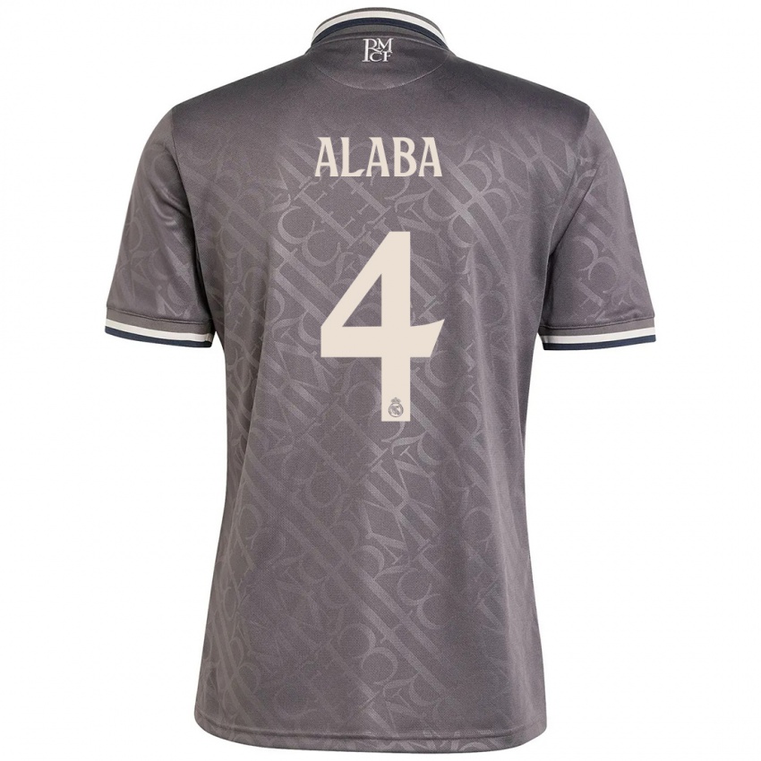 Gyermek David Alaba #4 Faszén Harmadik Számú Jersey 2024/25 Mez Póló Ing