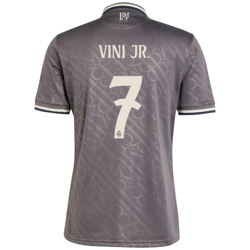 Gyermek Vinicius Junior #7 Faszén Harmadik Számú Jersey 2024/25 Mez Póló Ing