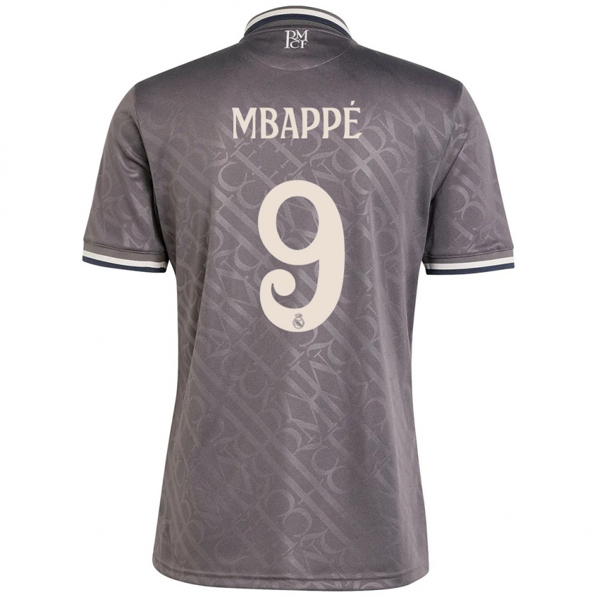 Gyermek Kylian Mbappe #9 Faszén Harmadik Számú Jersey 2024/25 Mez Póló Ing