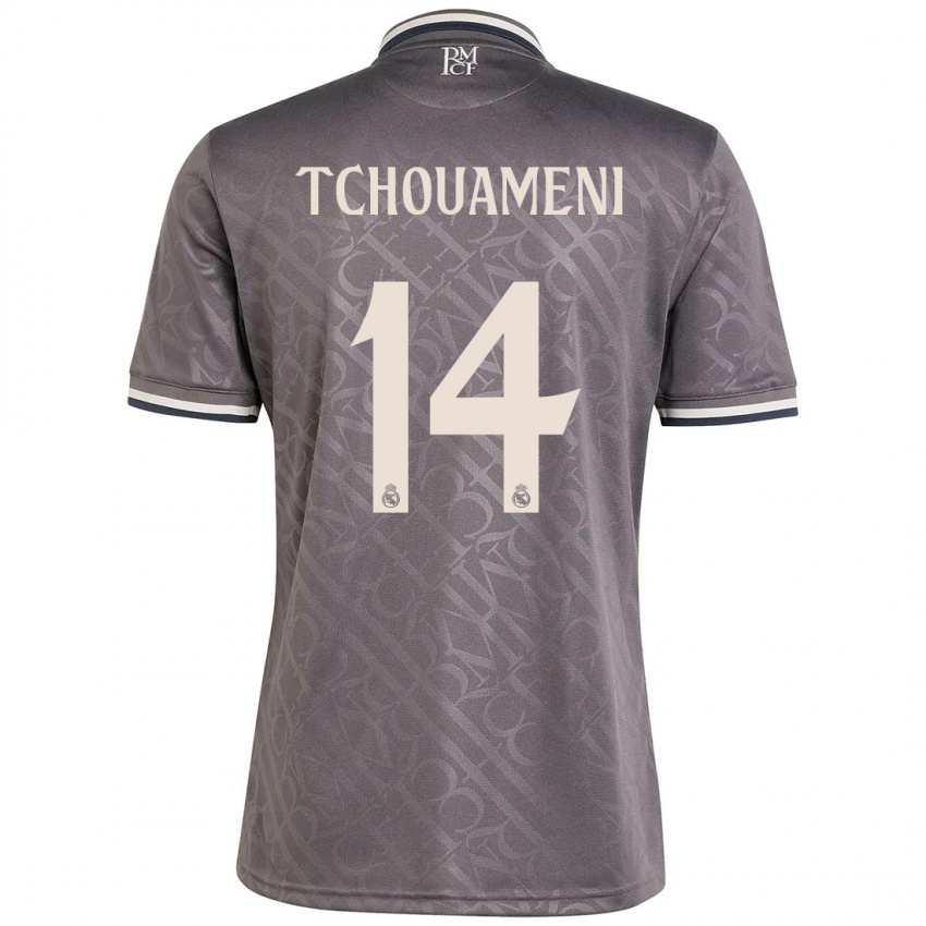 Gyermek Aurelien Tchouameni #14 Faszén Harmadik Számú Jersey 2024/25 Mez Póló Ing