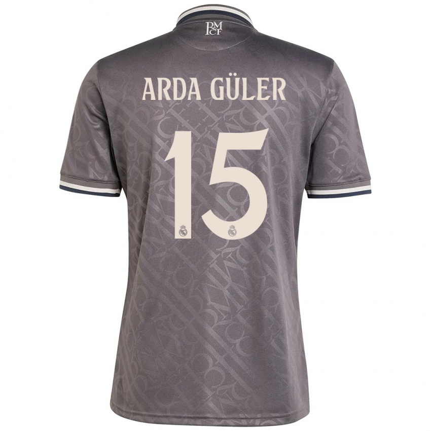 Gyermek Arda Güler #15 Faszén Harmadik Számú Jersey 2024/25 Mez Póló Ing