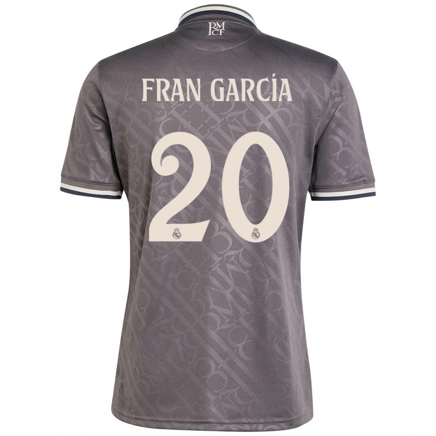 Gyermek Fran García #20 Faszén Harmadik Számú Jersey 2024/25 Mez Póló Ing