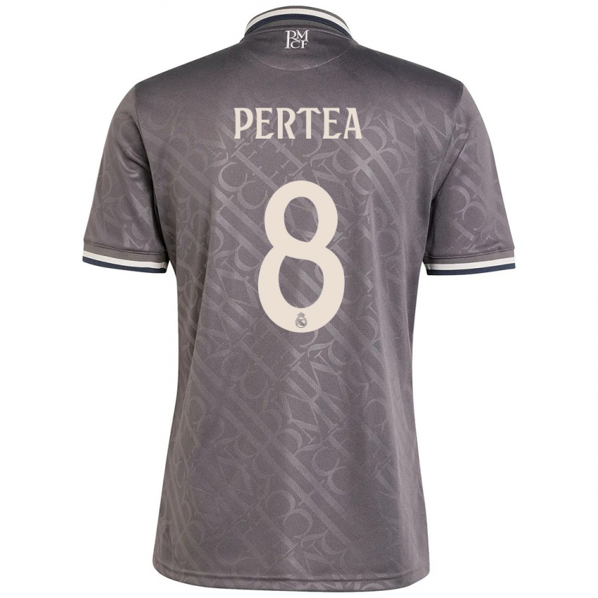 Gyermek Raul Pertea #8 Faszén Harmadik Számú Jersey 2024/25 Mez Póló Ing