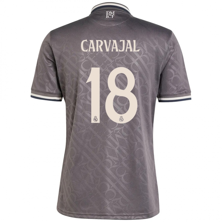 Gyermek Angel Carvajal #18 Faszén Harmadik Számú Jersey 2024/25 Mez Póló Ing