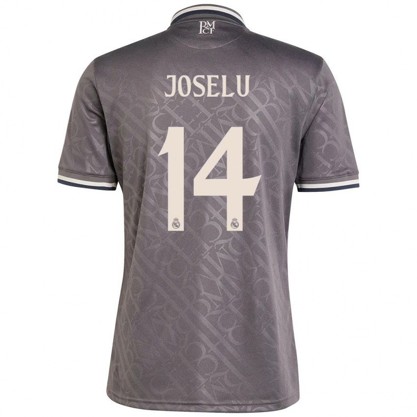 Gyermek Joselu #14 Faszén Harmadik Számú Jersey 2024/25 Mez Póló Ing