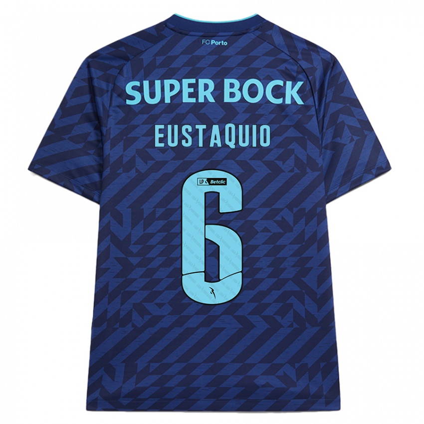 Gyermek Stephen Eustaquio #6 Sötétkék Harmadik Számú Jersey 2024/25 Mez Póló Ing