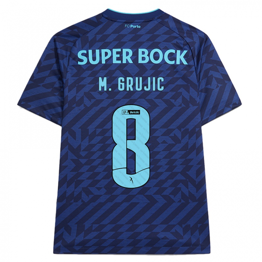 Gyermek Marko Grujic #8 Sötétkék Harmadik Számú Jersey 2024/25 Mez Póló Ing