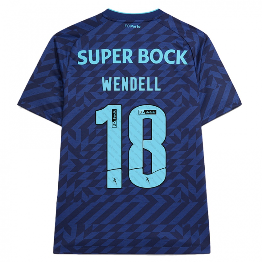 Gyermek Wendell #18 Sötétkék Harmadik Számú Jersey 2024/25 Mez Póló Ing