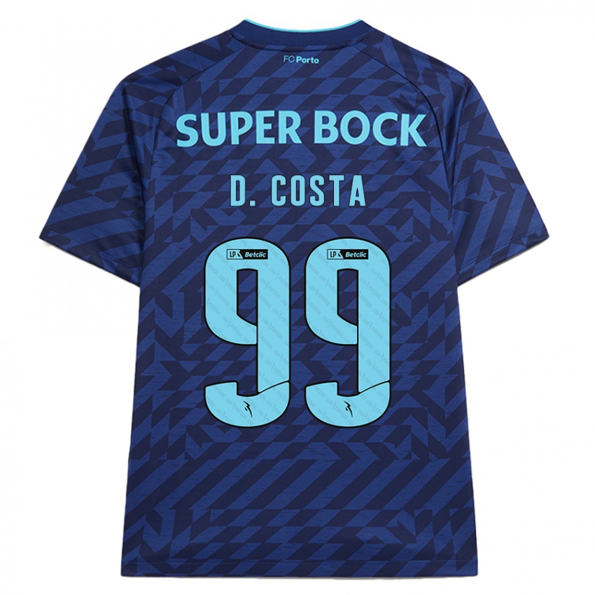 Gyermek Diogo Costa #99 Sötétkék Harmadik Számú Jersey 2024/25 Mez Póló Ing