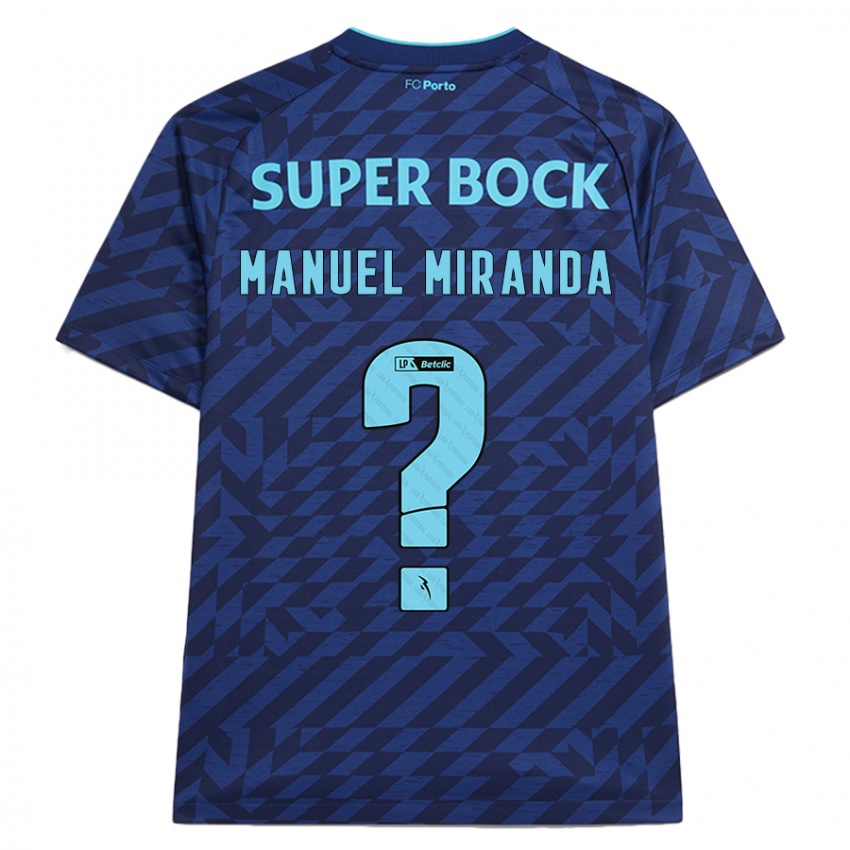 Gyermek Manuel Miranda #0 Sötétkék Harmadik Számú Jersey 2024/25 Mez Póló Ing