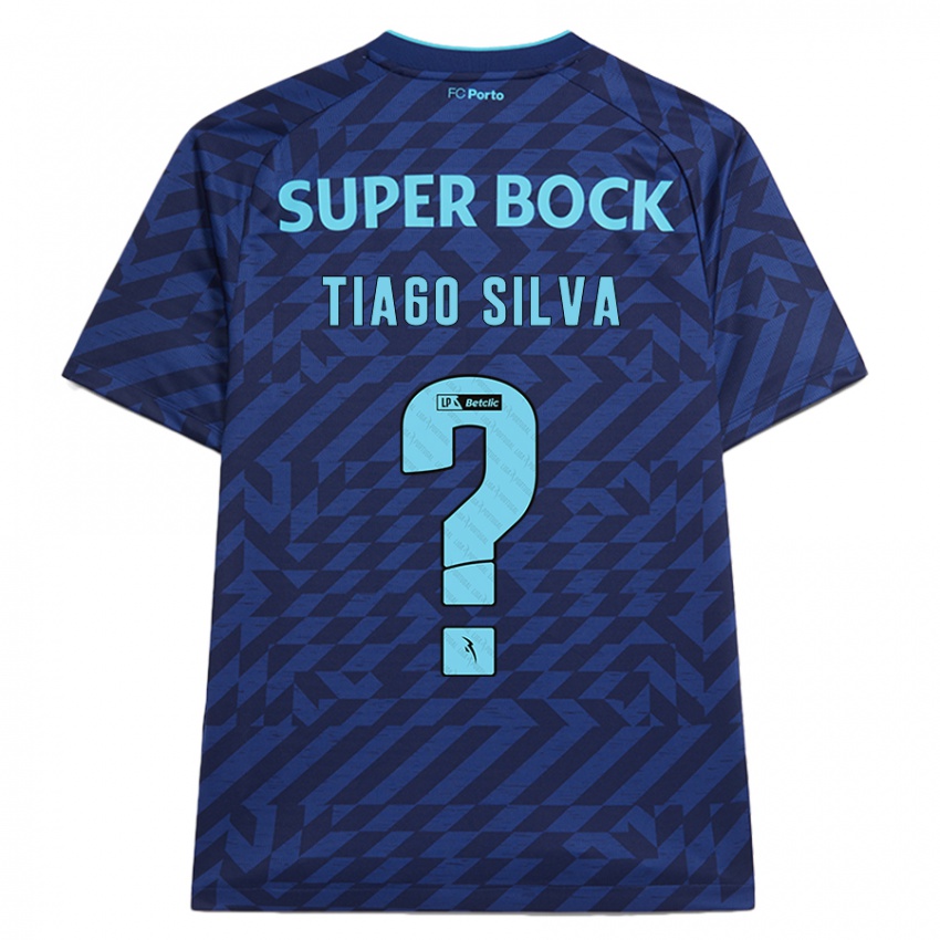 Gyermek Tiago Silva #0 Sötétkék Harmadik Számú Jersey 2024/25 Mez Póló Ing