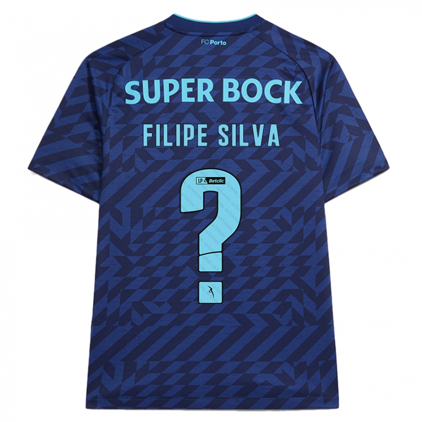 Gyermek Filipe Silva #0 Sötétkék Harmadik Számú Jersey 2024/25 Mez Póló Ing